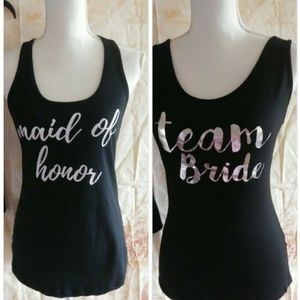 Maid of Honor Bridesmaids tank tops shirts Medium